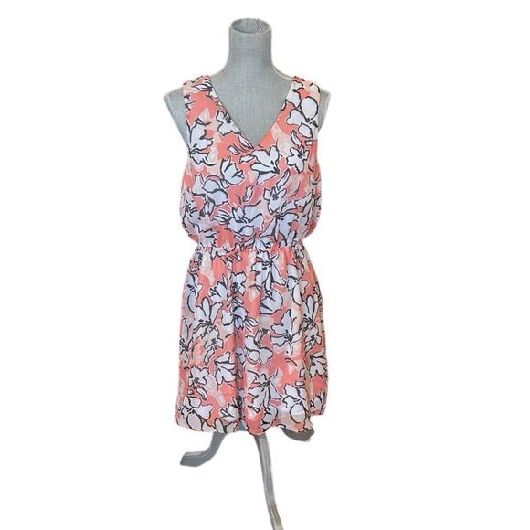 Banana Republic Floral Sleeveless Dress - Pink and White 10 (UBUP2) - Picture 1 of 6